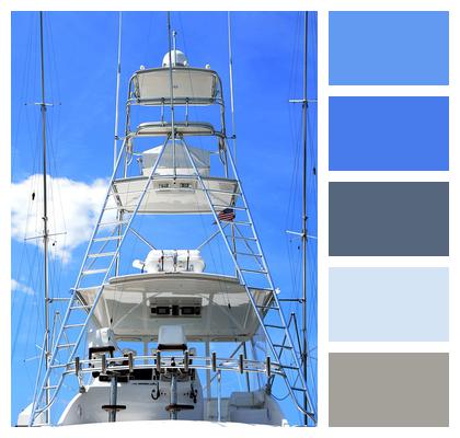 Charter Boat Flying Bridge Fishing Boat Image